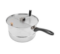 AMONIDA Stovetop Popcorn Maker, Stainless Steel Popcorn Popper with Hand Crank, Vented Lid & Handle, Ideal for Gas Electric Heating, Home & Commercial Use