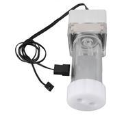 AMONIDA Sturdy Acrylic Water Pump Tank with Automatic Speed Regulation and Sine Wave Drive for PC Cooling Systems, 125ml Capacity (Silver)