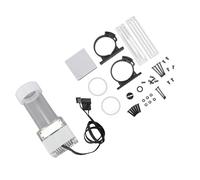 AMONIDA Sturdy Acrylic Water Pump Tank with Automatic Speed Regulation and Sine Wave Drive for PC Cooling Systems, 125ml Capacity (White)