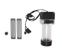 AMONIDA Sturdy Acrylic Water Pump Tank with Automatic Speed Regulation and Sine Wave Drive for PC Cooling Systems, 125ml Capacity (Black)