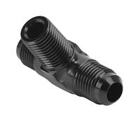 AMONIDA Tee Adapter 3 Way Durable Connector Fitting for Any Applicable Scene, Black Aluminium Alloy, Easy Installation, 1 X Unit (6AN to 1/4 NPT)