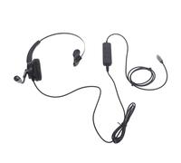 AMONIDA Telephone Headset with Noise Cancelling Microphone for Clear Calls in Call Centers and Customer Service, Lightweight Design, Black