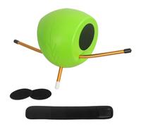AMONIDA The Connector Golf Training Aid | Adjustable Strap Non Slip Pad, Aluminum Alloy EVA PU, Portable Swing Connector, for Driving Range and Backyard Practice (Green)