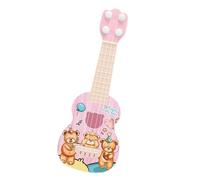 AMONIDA Toddler Ukulele Guitar Toy Educational Learning Musical Instrument Cute Design for Kids 4 Strings Mini Size Plastic 1 Unit (Little Bear Pattern)