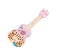 AMONIDA Toddler Ukulele Guitar Toy Educational Learning Musical Instrument Cute Design for Kids 4 Strings Mini Size Plastic 1 Unit (Little Bear Pattern)