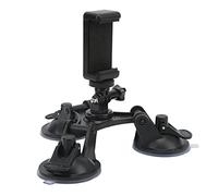 AMONIDA Tripod Suction Cup Holder Strong Adsorption for Car Windows and Sunroofs, Adjustable Triple Mount for Action Cameras and Mobile Phones, Made of ABS Material