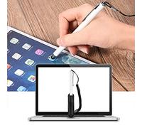AMONIDA Universal High Sensitivity Zinc Alloy Stylus Pen for Tablets and Mobile Phones, White + Black, 6.3" X 2.4" X 0.8", 1pc