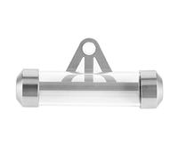 AMONIDA Universal Motorcycle Tax Disc Frame Holder Cylinder Tube for Secure Storage 29 X 110mm, Durable ABS+Aluminium Alloy (Silver)