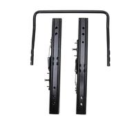 AMONIDA Universal Seat Slider, Heavy Duty Steel Dual Lock Adjustable Seat Track Kit, with Black Powder Coated Handle, for Bottom Side Mount Aftermarket Seats