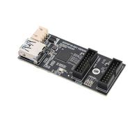 AMONIDA USB 3.2 GEN1 Dual 19Pin Fast Transfer Expansion Card for Multiple Devices Resin+ABS Front Panel Header Splitter Adapter