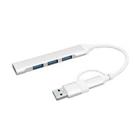 AMONIDA USB C Hub Adapter Stylish Type C to USB Hub 4-Port Connectivity for Travel and Office Use