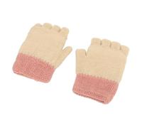 AMONIDA USB Electric Heated Gloves Comfortable Temperature for Typing Gaming Ski Hiking Cycling 5V Half Finger Design 1 Pair (Pink)