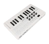 AMONIDA USB MIDI Keyboard Controller 25 Key Compact with 8 Velocity Sensitive Beat Pads Ideal for Music Production Studio or Travel
