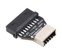 AMONIDA USB Type E Adapter, 180 Degree Connector for High Speed Data Transfer, USB 3.0 19P to Type E Converter for Computer Motherboard, 1 Unit