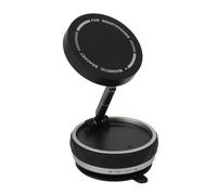 AMONIDA Vacuum Magnetic Phone Holder for Car | Strong Suction, Foldable 360 Rotatable Car Mount for Dashboard, Desktop, Windshield (Black)