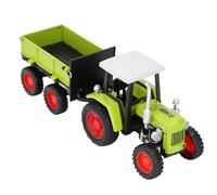 AMONIDA Vintage Tractor Toy, 4 Wheel Trailer Model Vehicle with Retro Design, Fine Craftsmanship Tractor, Ideal for Home Office Display and Play (Green)