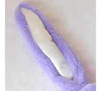 AMONIDA Warm Plush Bunny Hat, Cute Decoration Costume Hat, Super Soft Ears with Short Plush, Ideal for Halloween, Easter, Christmas & Cosplay (White) (White) (Purple)