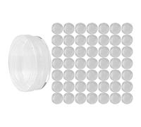 AMONIDA Watch Parts Storage Box Practical 50pcs 33mm Cylindrical Transparent Repairing Spare Parts Case for Watchmakers and Repair Workers