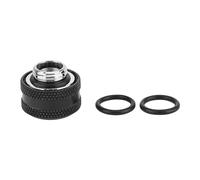 AMONIDA Water Cooling Compression Fitting Durable Brass Sealing Performance for 16mm Rigid Tubes 4pcs Red Green Blue White (Black 4 Pieces Sold)