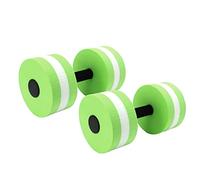 AMONIDA Water Floating Dumbbells, 2PCS EVA Foam Exercise Equipment with Lightweight Durable Design, Ideal for Water Aerobics, Pool Fitness & Strength Training (Green)