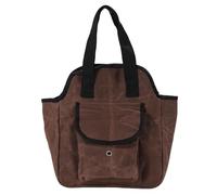AMONIDA Waxed Canvas Tool Bag, Garden Utility Canvas Tool Carrier Bag with Multi Pockets, Truck Tools Organizer Storage Carrying Bags with Durable Material, Ideal for Electrician, Iron