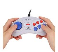 AMONIDA White 16Bit Game Controller with Function for Portable Gaming Material Color ABS Lightweight for Anywhere Enjoyment