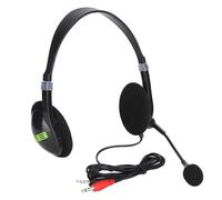 AMONIDA Wired Headset with Noise Cancelling Microphone Comfortable Over Ear Headphones for Customer Service 3.5mm USB PC (3.5mm model)