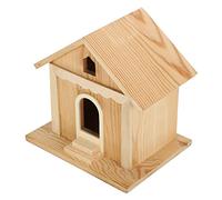 AMONIDA Wooden Birdhouse Hand-made Parrots Nesting Box Safe Durable for Outdoor Garden 7.1x7.1x5.7in