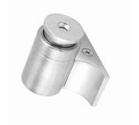 AMONIDA Zinc Alloy Strong Magnetic Door Stopper for Home Office Security, Base Spring Stop Catch for Noise Reduction, 1 Piece (Brushed Steel)