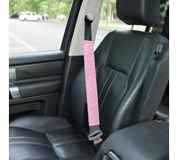 Amooca Soft Automotive Seat Belt Cover Seatbelt Shoulder Pad Neck Protector Cushions Universal Fit SUV Trucks Backpack Pink Extra Long 19.7in