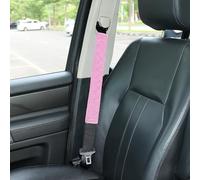 Amooca Soft Automotive Seat Belt Cover Seatbelt Shoulder Pad Neck Protector Cushions Universal Fit SUV Trucks Backpack Pink Extra Long 15.7in