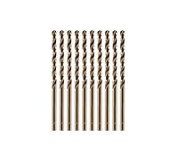 amoolo 1/8" inch Cobalt Drill Bits(10Pcs), M35 HSS Metal Jobber Length Twist Drill Bit Set for Hard Metal, Stainless Steel
