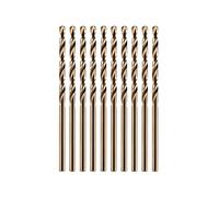 amoolo 5/64" inch Cobalt Drill Bits(10Pcs), M35 HSS Metal Jobber Length Twist Drill Bit Set for Hard Metal, Stainless Steel
