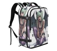 Amooorous 3d Vicious Anime Evil Bat Girl Hiking Backpack Water-resistant Lightweight Laptop Bag For Women Personal Item Travel Bag for Women & Men Outing Work Family Travel mochila para hombre 20L