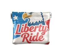 Amooorous 4th Of July Independence Day Black Bird Liberty Ride Women Leather Cash Wallet Unique Coin Holder for Women, 4th of July Independence Day black bird liberty ride, One Size