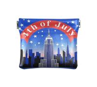 Amooorous 4th Of July Independence Day Empire State Building Women's Leather Coin Purse Unique Mini Purse Wallet for Men Women Travel, 4th Of July Independence Day Empire State Building, One Size