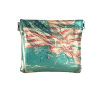 Amooorous 4th Of July Independence Day Music Notes Blue Sky Women's Small Leather Change Purse Unique Organizing Pouches for Women, 4th of July Independence Day music notes blue sky, One Size