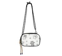 Amooorous A Cute and Funny Grey Teddy Bear West Crossbody Purse Men Trendy with Adjustable Strap Over The Shoulder Purse For Hiking Traveling bolso para mujer