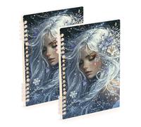 Amooorous A5 size Archers Game Anime Girl Silver notebooks spiral 8.3" x 5.7", wire-bound single subject spiral notebook 60 sheets for diary&to do list 2 pack
