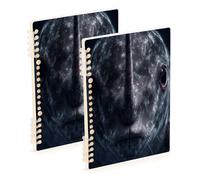 Amooorous A5 size Funny Animal Head Narwhal notebooks for school 8.3" x 5.7", wear-resistant subject spiral notebook college 60 sheets for diary&to do list 2 pack