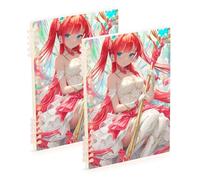 Amooorous A5 size Holy Sexy Anime Girl school notebooks 8.3" x 5.7", sturdy subject college ruled notebook 60 sheets for diary&to do list 2 pack