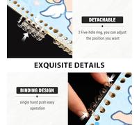 Amooorous A5 size Valentine's Cartoon Cupid school notebook 8.3" x 5.7", wear-resistant subject notebooks college ruled 60 sheets for travel&writing 2 pack