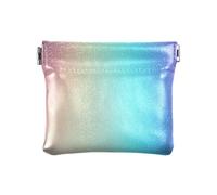 Amooorous Abstract Holographic Dotted Women's Small Leather Coin Purse Wallet Waterproof Change Wallet for Woman Girl, Abstract Holographic Dotted, One Size