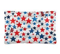 Amooorous American Flag Star Washable Dog Cat Bed Soft Comfortable Anti-Slip Bottom Pet Kennel Beds for Large Jumbo Medium Small Dogs 36" x 24"