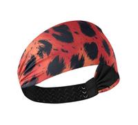 Amooorous Animal Fur Print Black Burgendy Cooling sport headbands for women Elastic head sweat bands for women for washing face basketball Cycling diadema para mujer