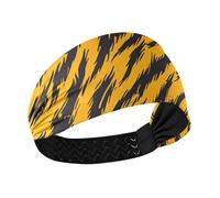 Amooorous Animal Skin Leopard Yellow Black Cooling fashion headbands Elastic sweat band for Football make up Volleyball diademas para ni?as
