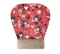 Amooorous Anime Girl Valentine Sleeping Bag Covered Cat Bed for Indoor Cats and Mini Dogs Pet Mat Pad Sack Winter Cozy Self Heating