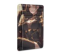 Amooorous Anime Sexy Queen Leather Mens Small Wallet Ultra Slim with Money Clip RFID Blocking Credit Card Protector for Men and Women billetera para Mujer