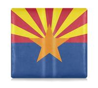 Amooorous Arizona State Flag Az Blue Red Premium Leather Car insurance and registration card holder Essential Car Wallet Case for Cards, Essential Document, Driver License Vehicle Paperwork