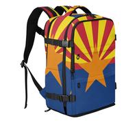 Amooorous Arizona State Flag Az Blue Red Work Backpack Sleek Mens Laptop Bag 15 Inch Laptop Bag for Women & Men Outing Work Family Travel mochila para viaje 20L